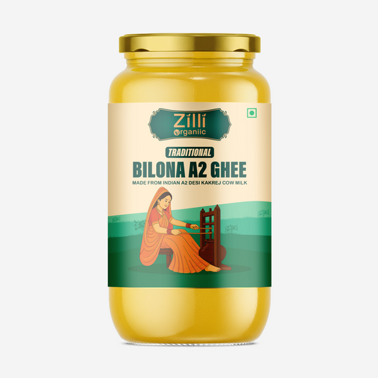A2 Bilona Ghee from Kankrej Cow | Pure Desi Cow Ghee | Traditional Vedic Bilona Method | Premium Organic Ghee for Pregnancy, Immunity & Daily Health | Zilli Organic